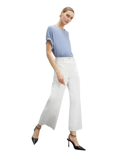 Motivi Oversize T-Shirt Viskose-Jersey Lurex-Ausschnitt