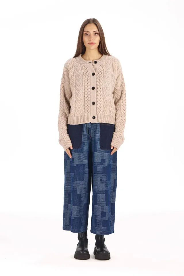 Komodo Charlie Lambswool Cardigan Strickjacke Sand