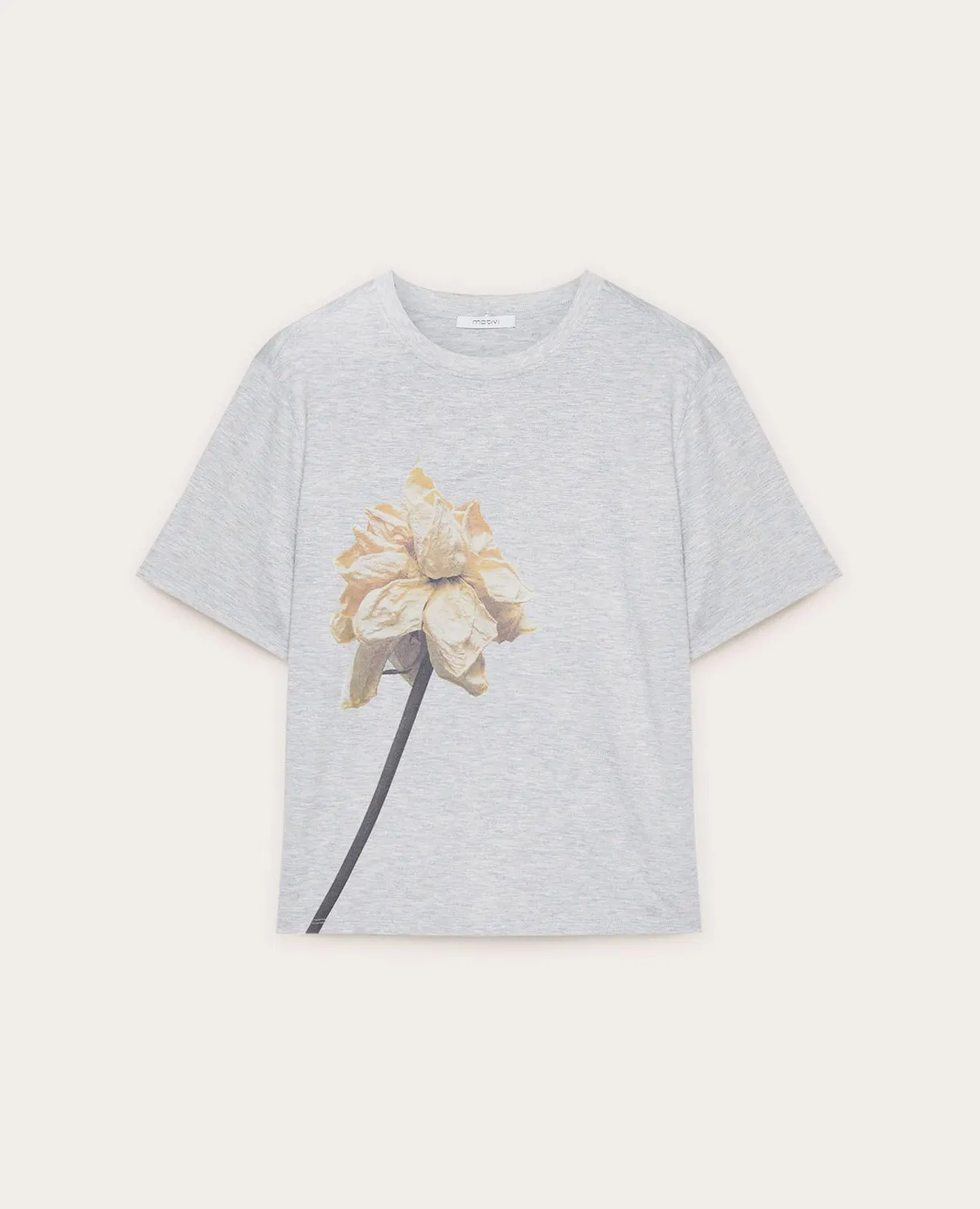 motivi Spring Summer 24 Boxy T-Shirt Blumen Viskose