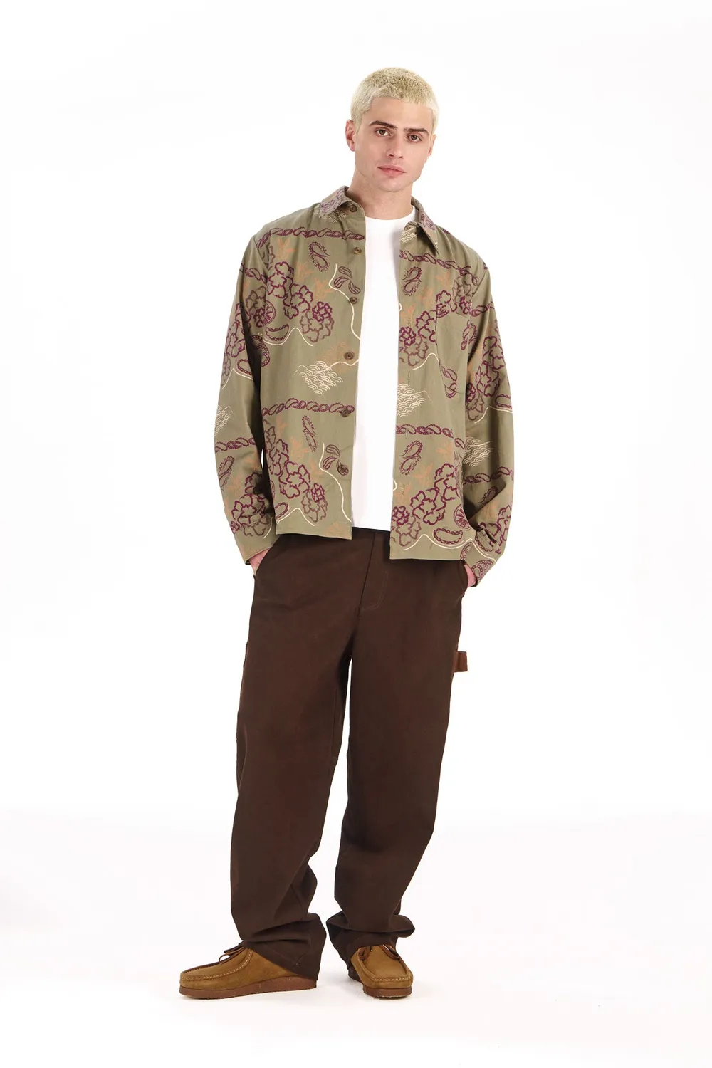 Komodo Bandana Hemd Khaki aus Bio-Baumwolle