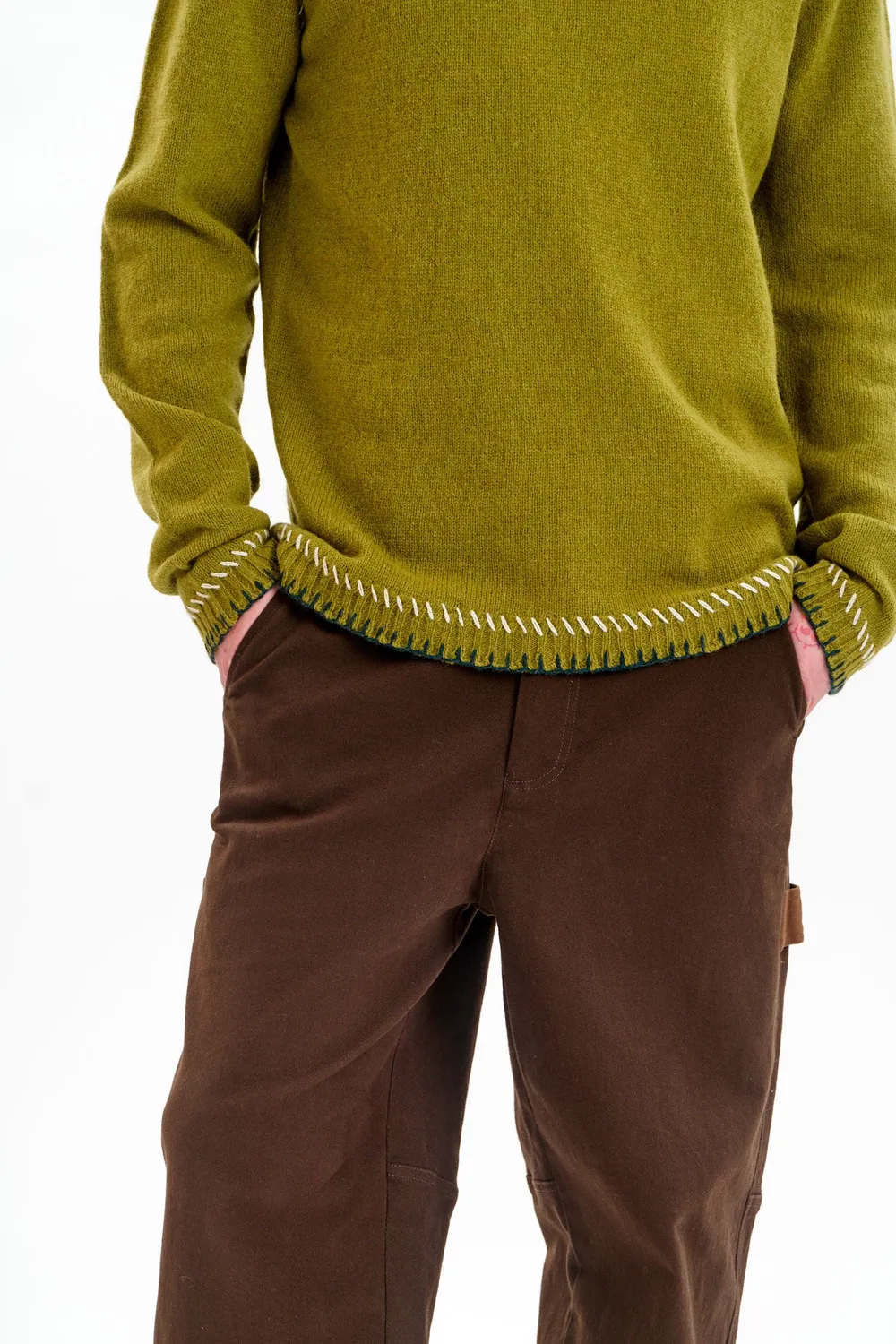 Komodo Jago Pullover Olive Lambswool
