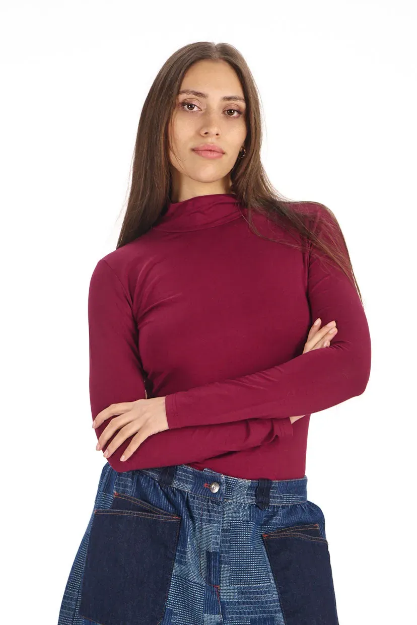 KOMODO SKINILLA Top weinrot Modal Stretch