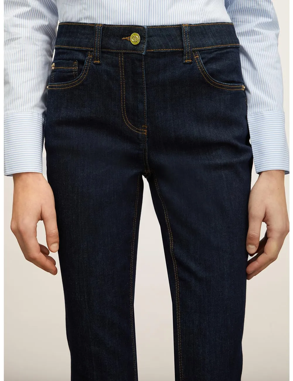 motivi Bianca Flare-Jeans Push-up dunkelblau