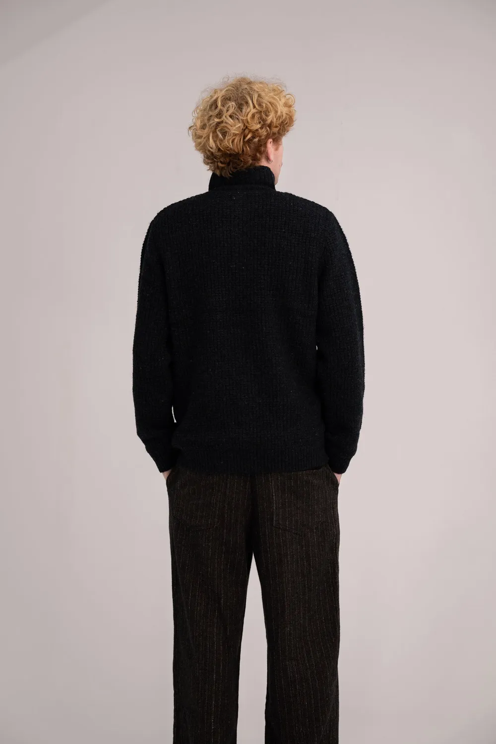 KOMODO HEATH Wolljacke Schwarz Herren gefüttert