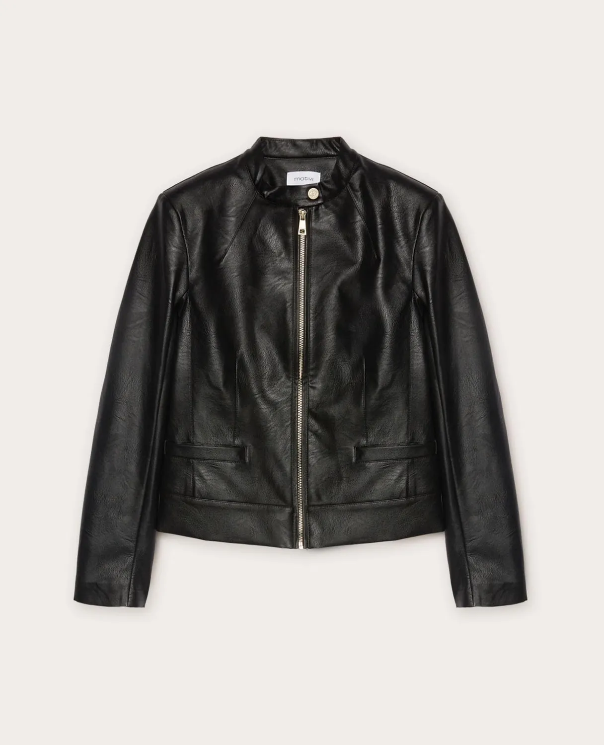 Motivi Blousonjacke Jacke beschichtet mit Stehkragen