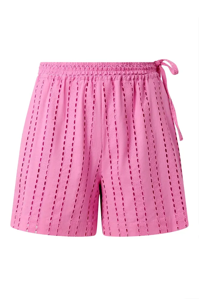 Komodo Maya Shorts Pink Bio-Baumwolle Broderie