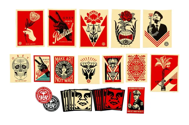 Obey Sticker Pack 4 Aufkleber Set 35 Stück bunt