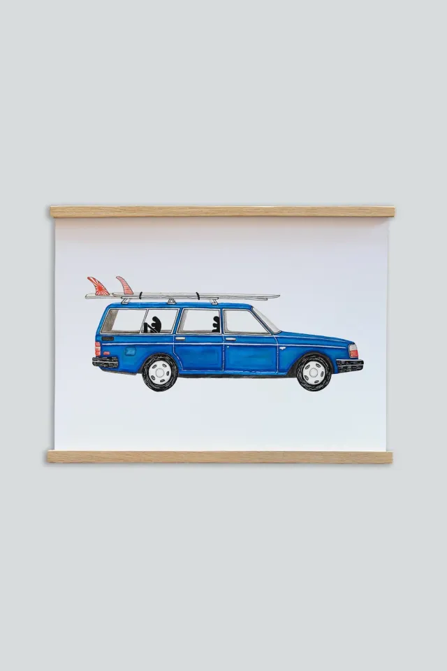 LAKOR Getaway Car Poster White Einheitsgröße