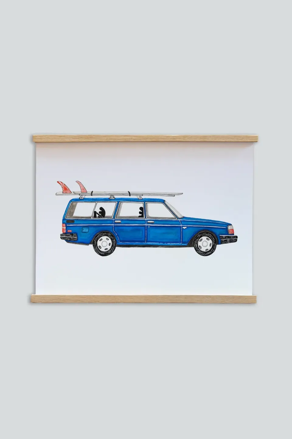 LAKOR Getaway Car Poster White Einheitsgröße