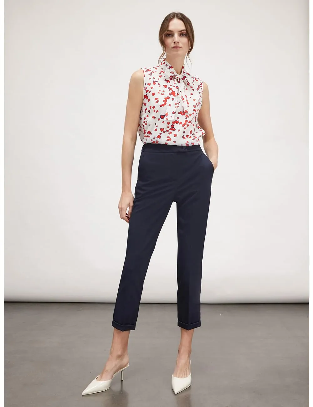 Motivi Spring Summer 24 Regular-Hose Aufschlag Stretch