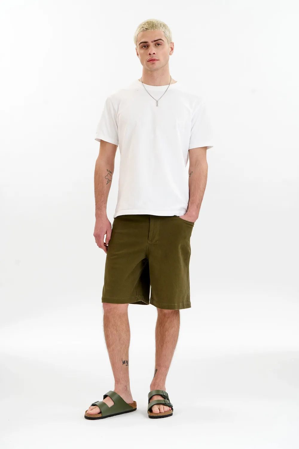 KOMODO JAMBO Twill-Shorts Grün Herren Bio-Baumwolle