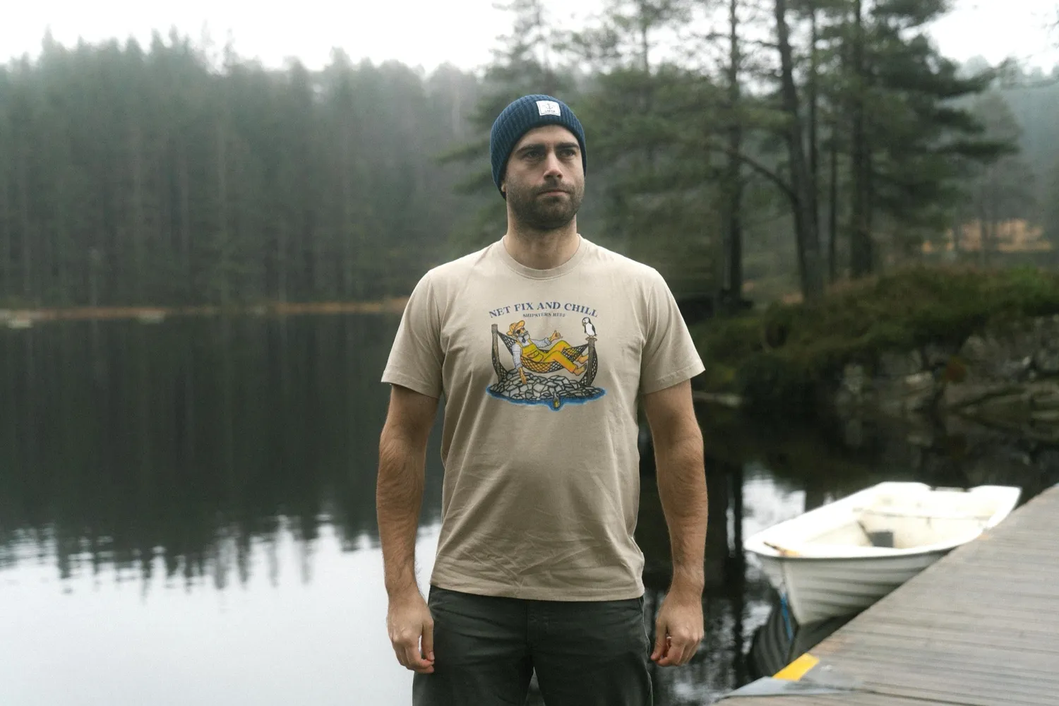 LAKOR Net Fix and Chill T-Shirt White Pepper Bio