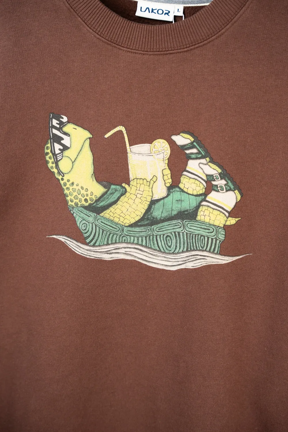 LAKOR Slow Flow Crewneck Sweatshirt Chicory Coffee Bio