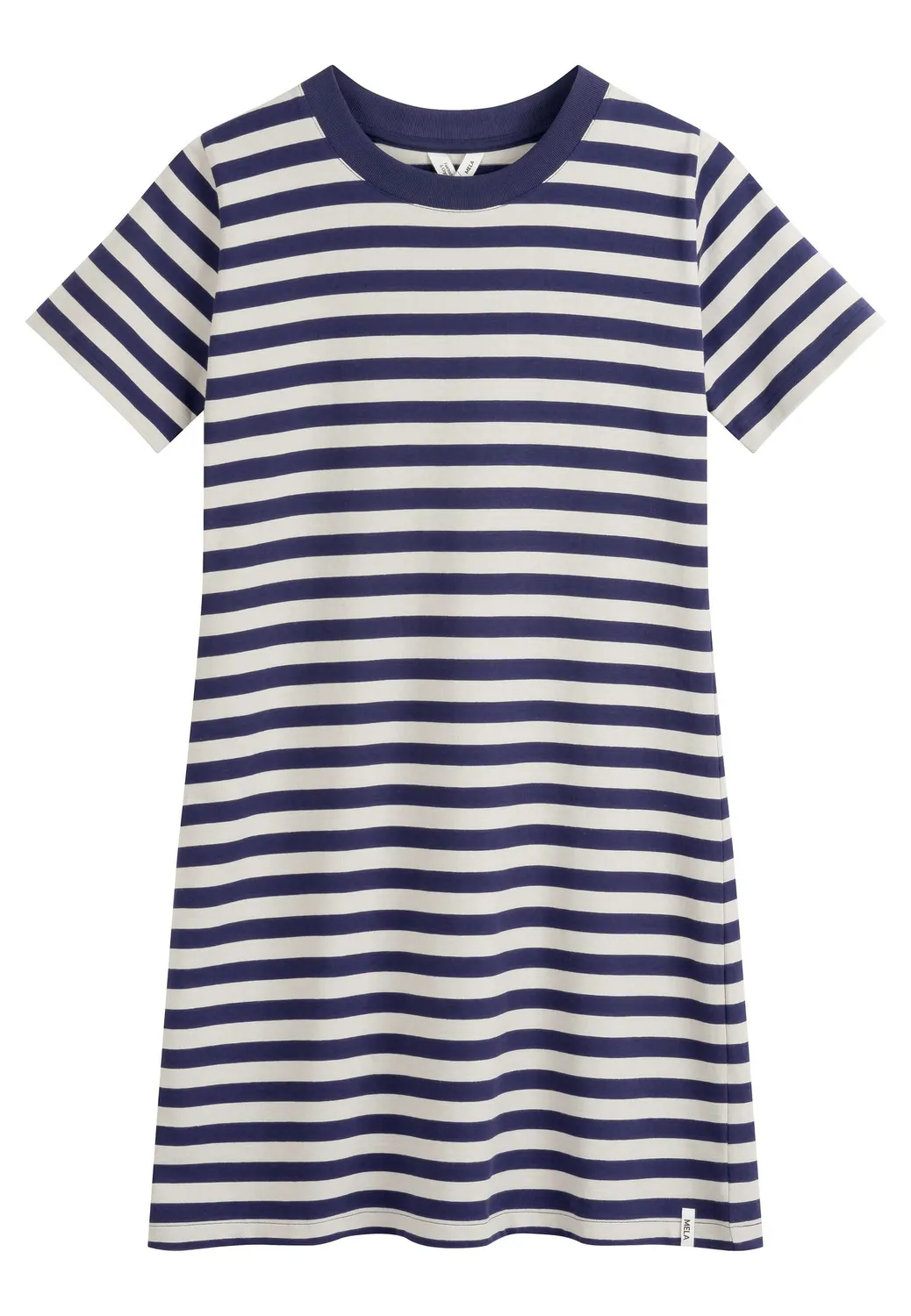 MELA SHRISHTI T-Shirt Kleid lila gestreift Bio