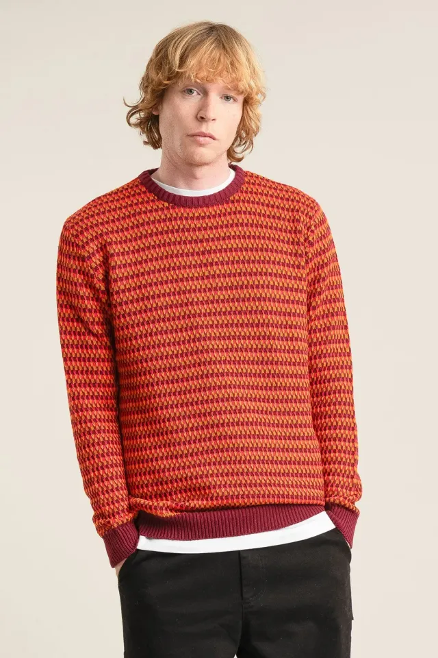 Komodo Kai Pullover Weinrot aus Bio-Baumwolle