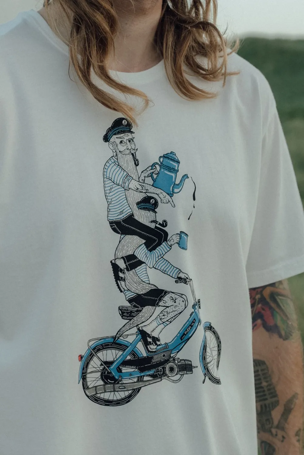 LAKOR Hitching a Ride T-Shirt Star White Bio-Baumwolle