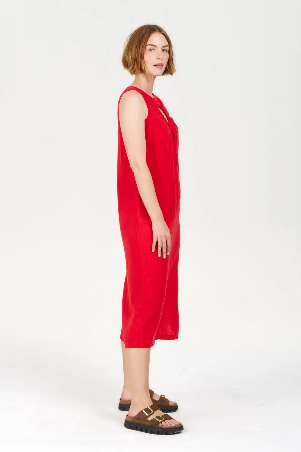 Komodo Shanti Kleid Coral Tencel-Leinen