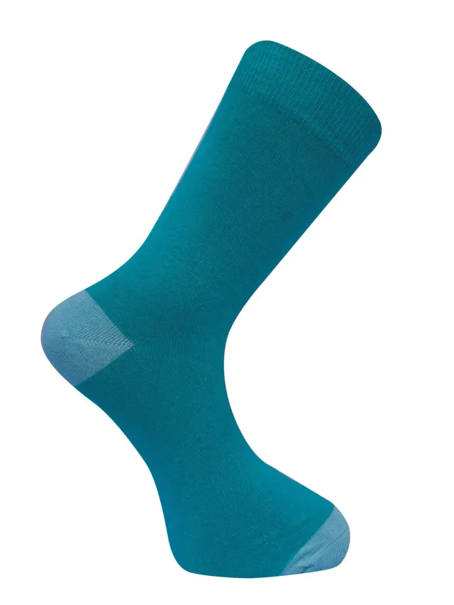 KOMODO PUNCHY Socken Teal aus Bio-Baumwolle