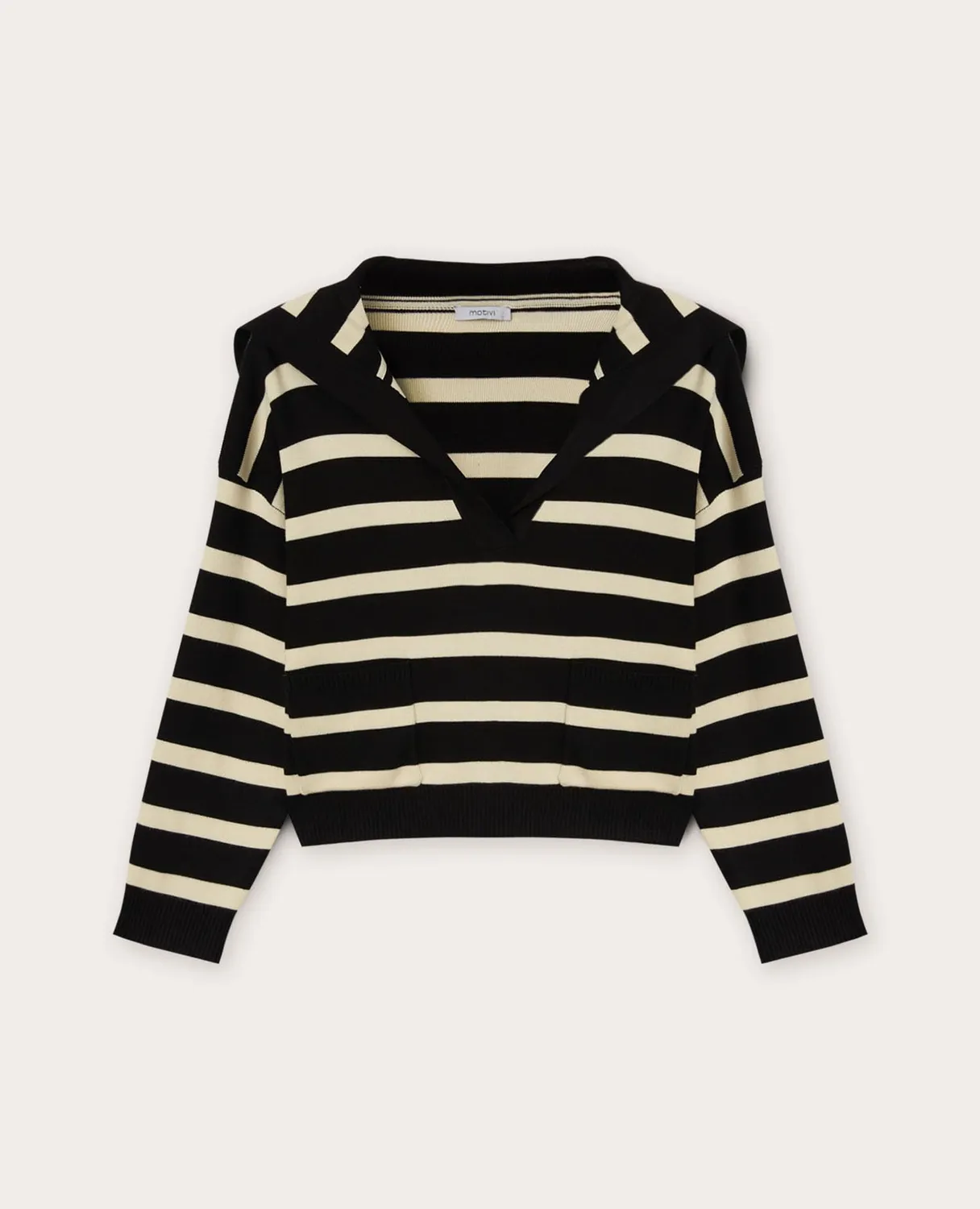Motivi Jacquard-Pullover gestreift Pullover Viskose