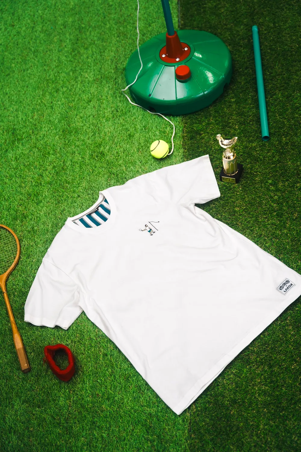 LAKOR Mini Tennis Player T-Shirt Star White Bio-Baumwolle