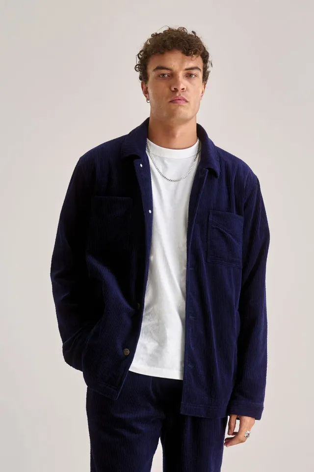 Komodo Stanley Cordjacke Navy Bio-Baumwolle M