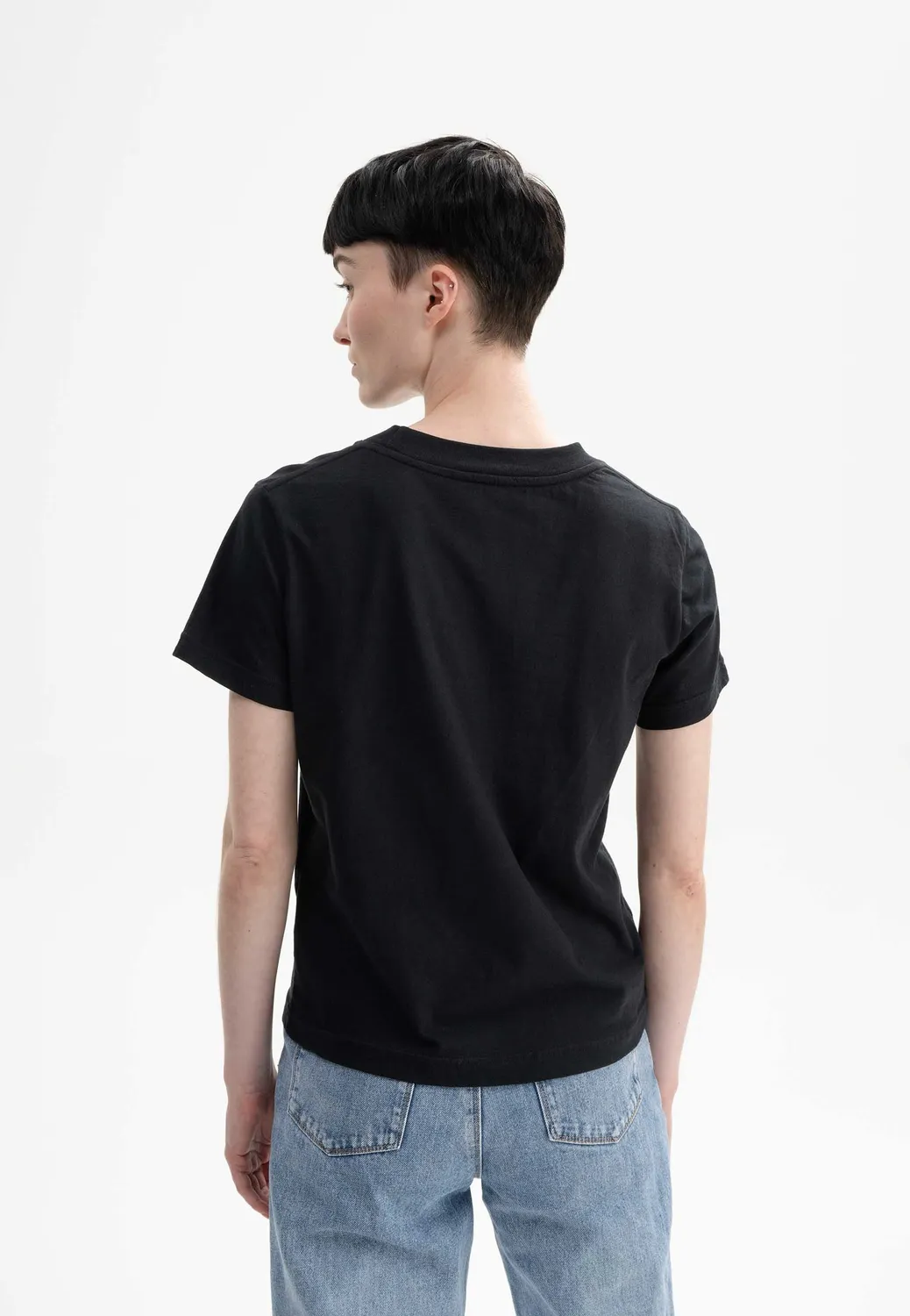 MELA KHIRA T-Shirt schwarz Gr. M aus Bio-Baumwolle
