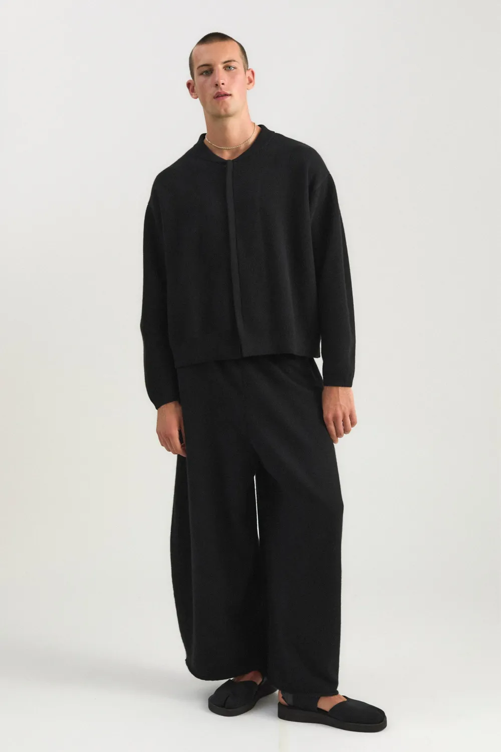 Oyuna Maxi Hose Schwarz aus Kaschmir