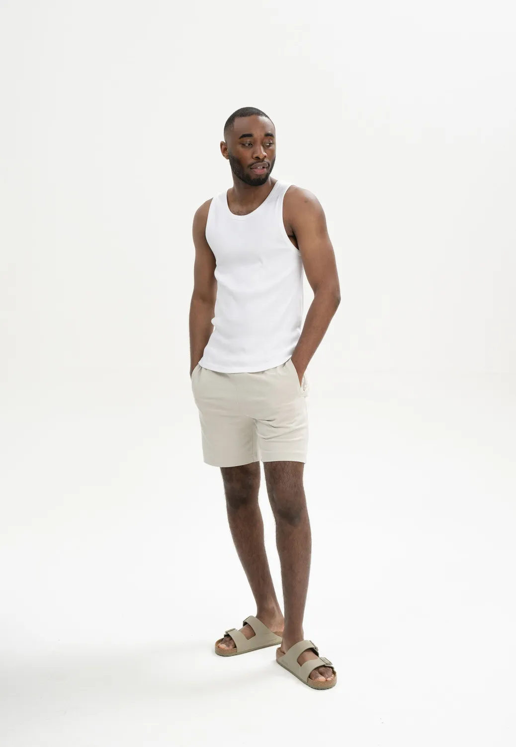 MELA OSHIN Ripp Tanktop dusty green Baumwolle Ripp