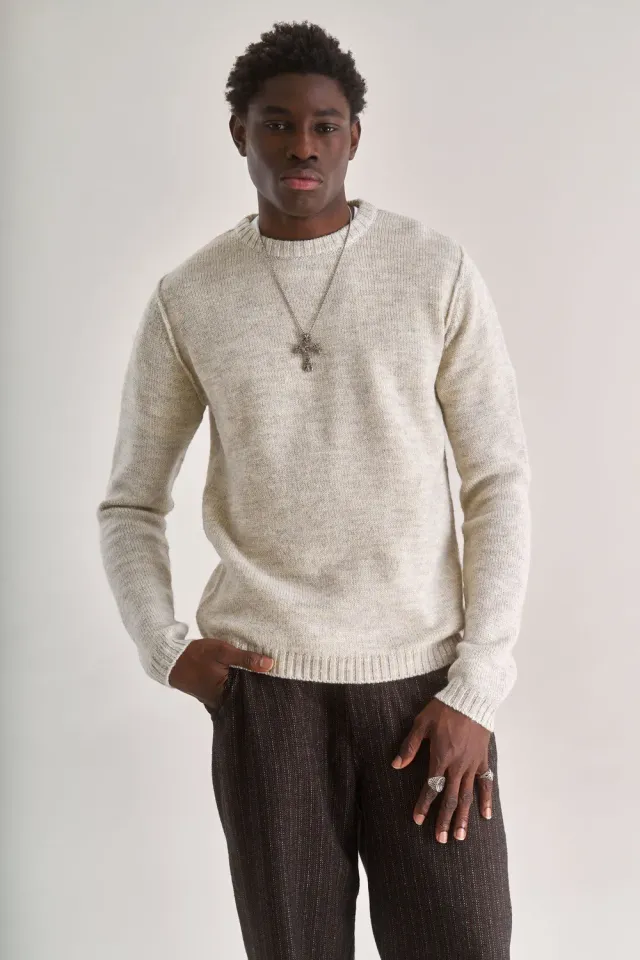 Komodo Bobbie Pullover Herren Natural M Merinowolle